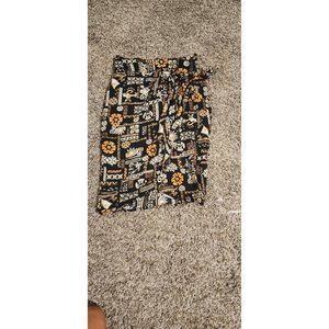 Hot Topic Disney Size XS Moana Tribal Sarong Faux Wrap Skirt Womens Juniors